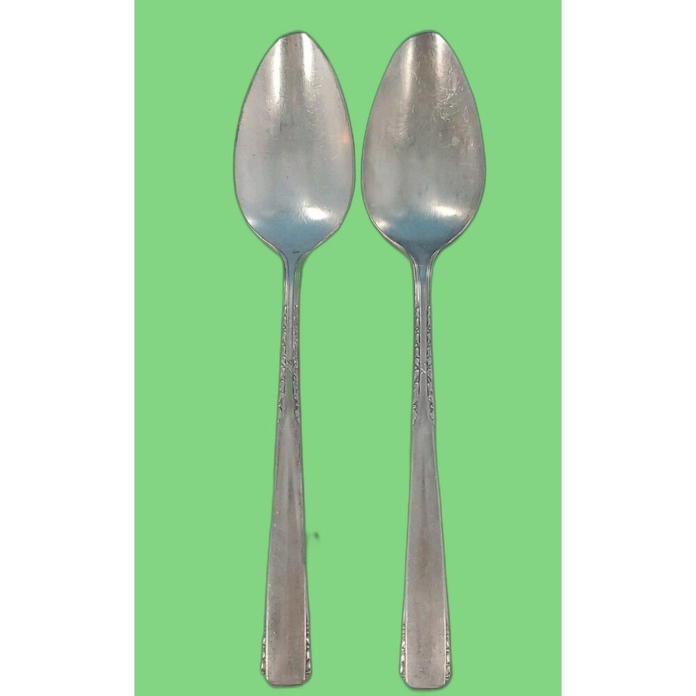 Oneida's 1881 Rogers Flatware Silverplate  Brookwood Banbury Soup Spoons 8'1/16"